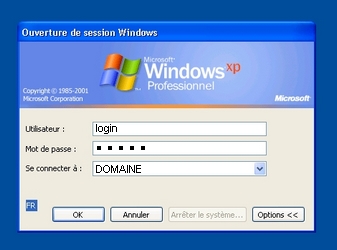 fenêtre d'identification
