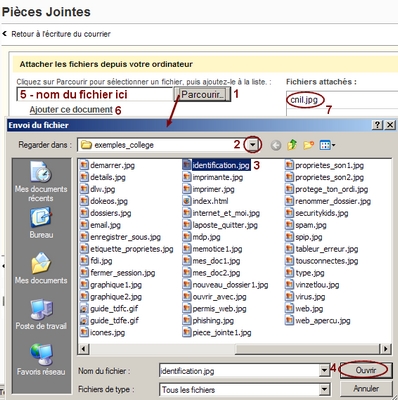 envoyer un pièce jointe